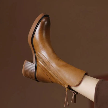 Women's Ankle Stylish Boots with Block Heel