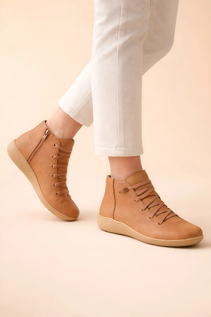 Women's Casual Ankle Boots with Flat Sole