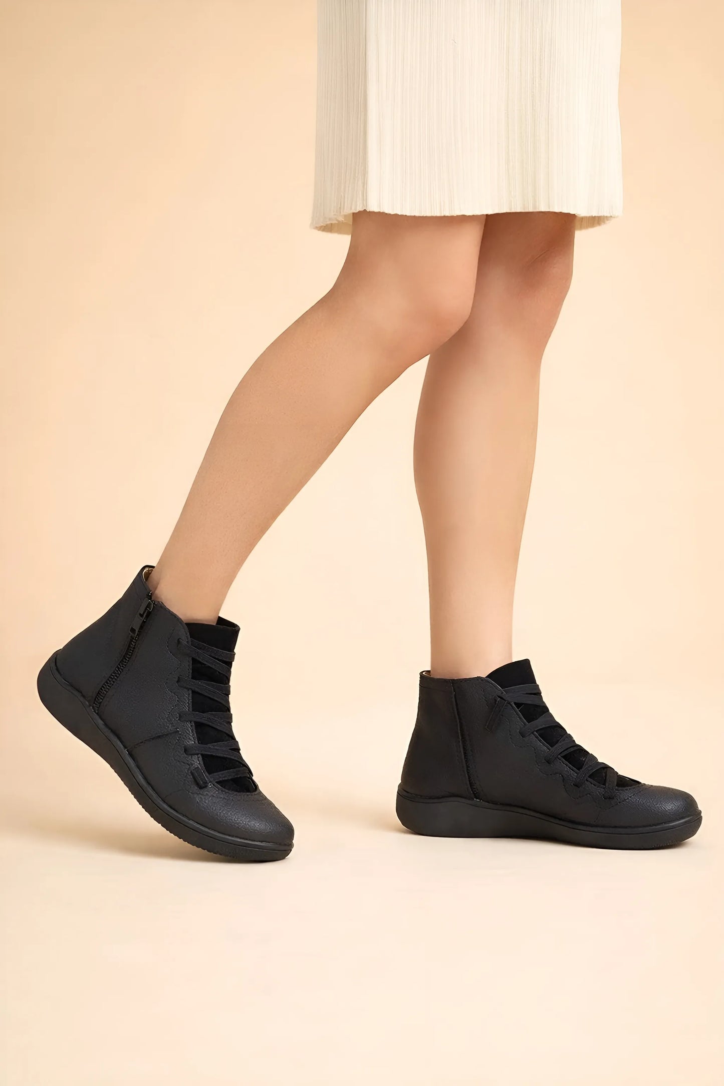 Women's Casual Ankle Boots with Flat Sole