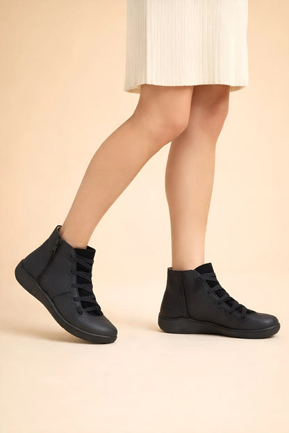 Women's Casual Ankle Boots with Flat Sole