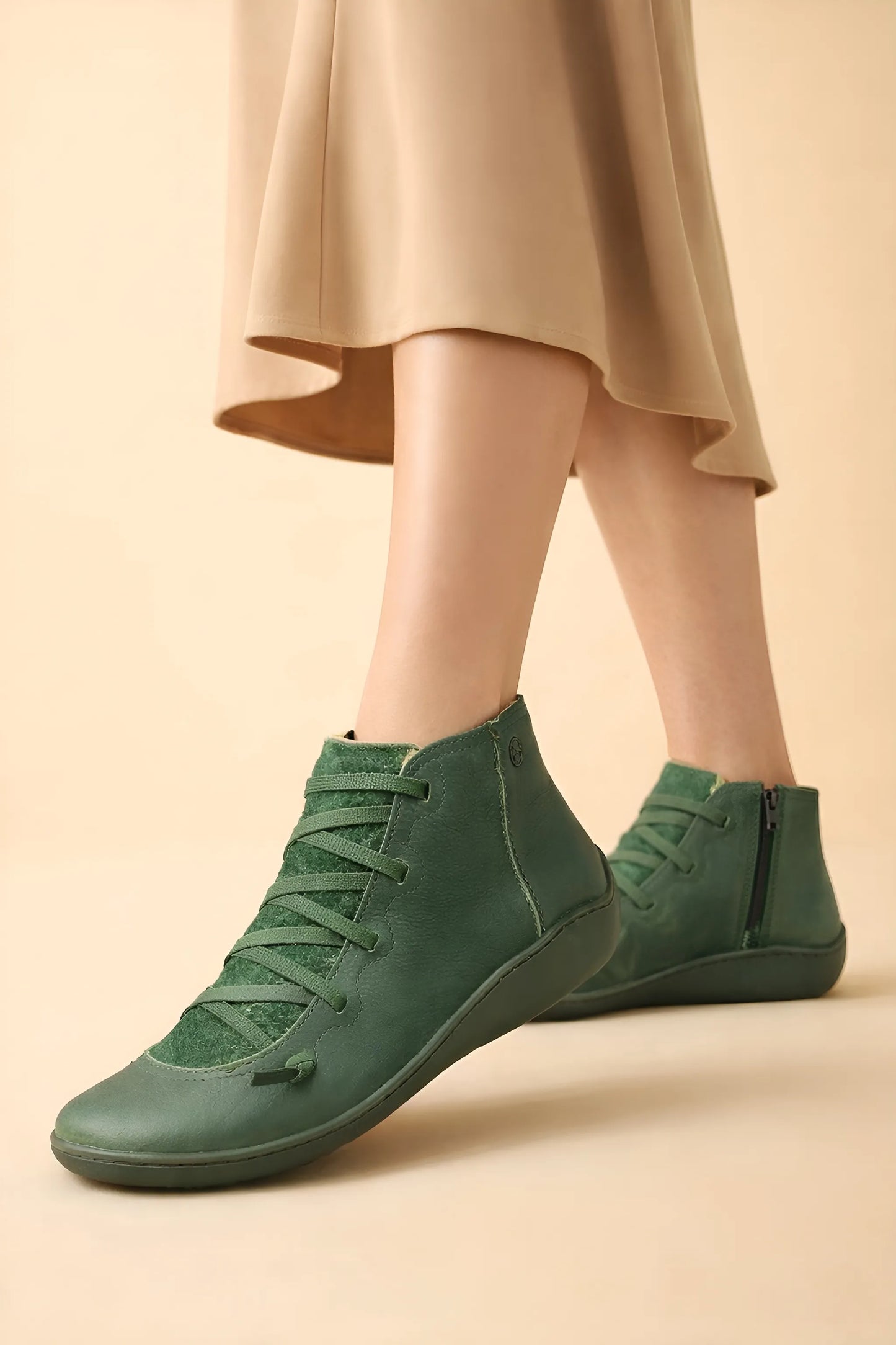 Women's Casual Ankle Boots with Flat Sole