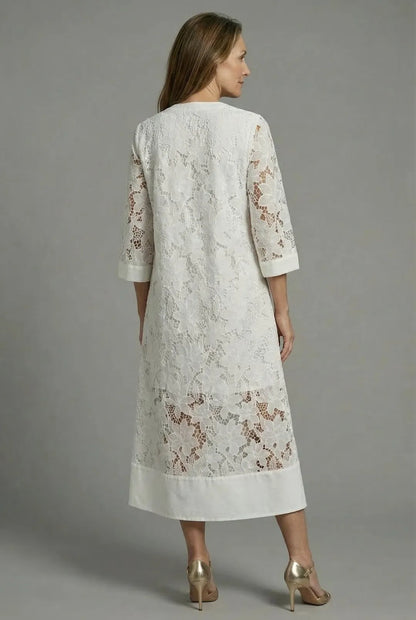 Women’s Casual Embroidered Midi Wedding Guest Dresses with V-Neck