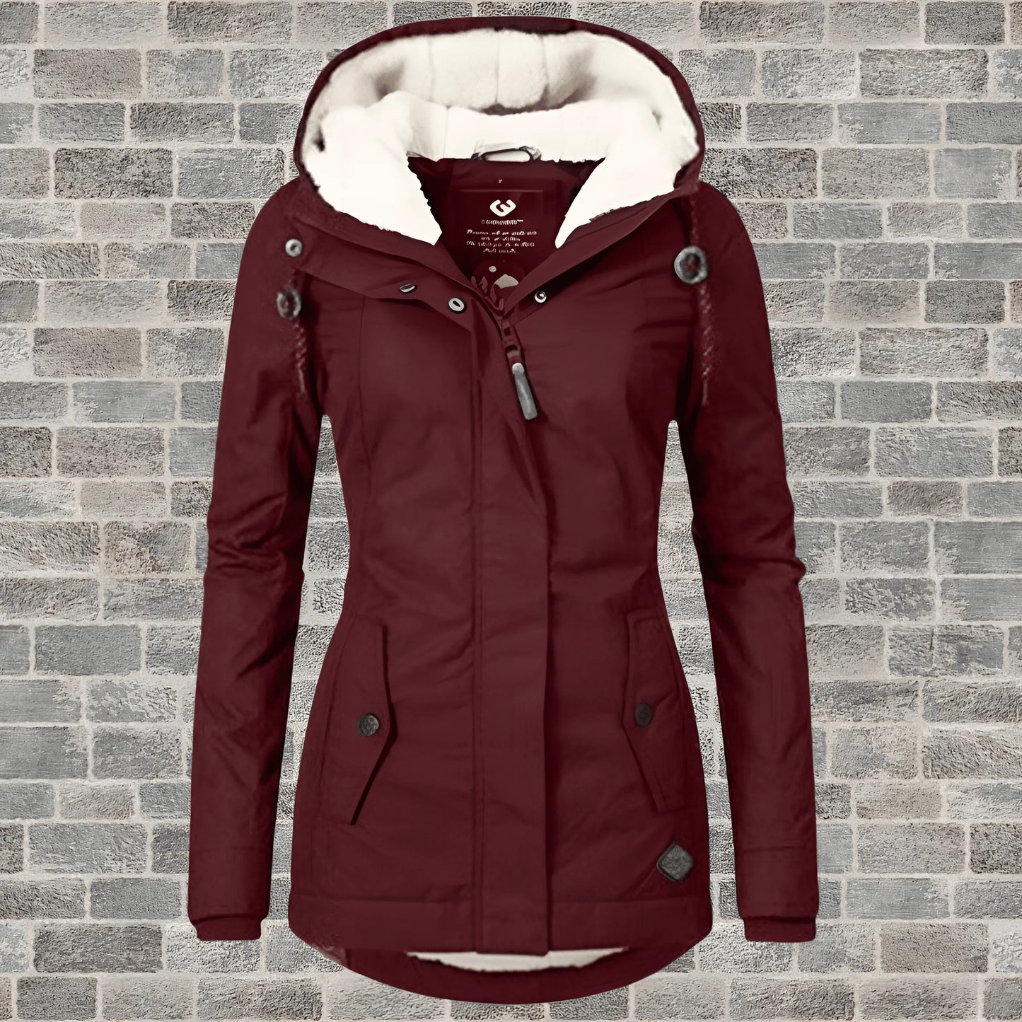 Women’s Casual Fluffy Coat with Fur Trim