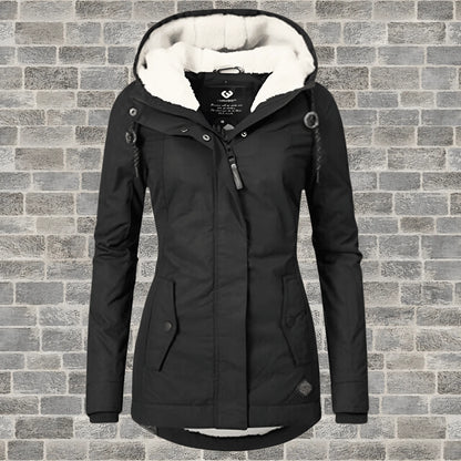 Women’s Casual Fluffy Coat with Fur Trim
