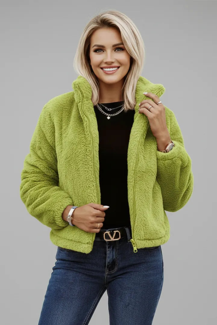Women's Casual Fluffy Jacket with Pockets