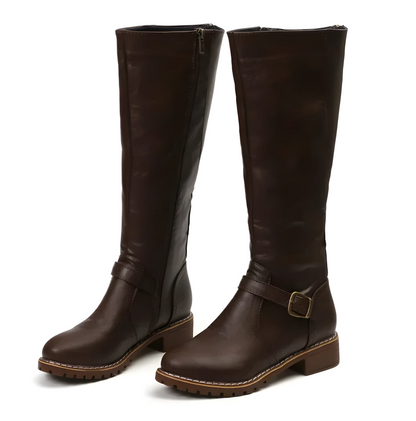 Women's Casual Knee High Boots with Block Heel