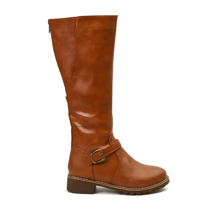 Women's Casual Knee High Boots with Block Heel