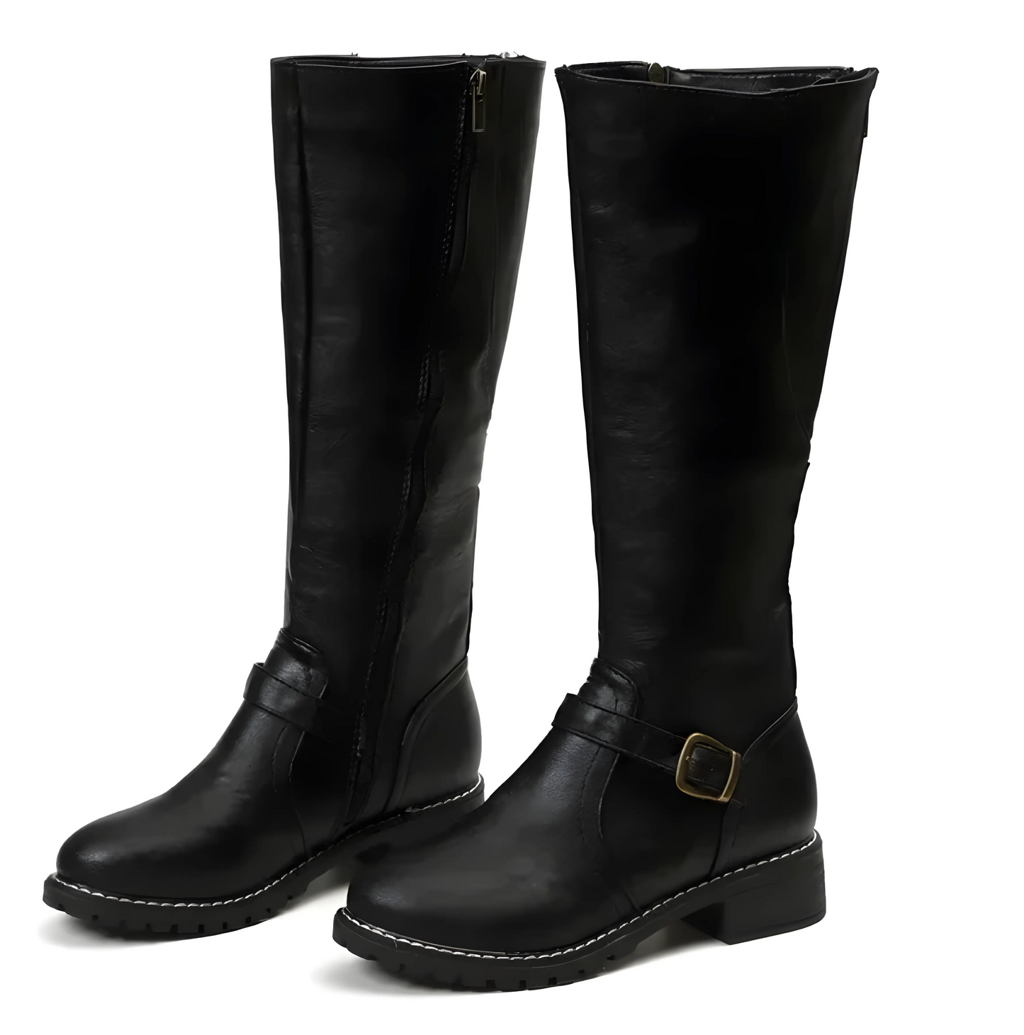 Women's Casual Knee High Boots with Block Heel