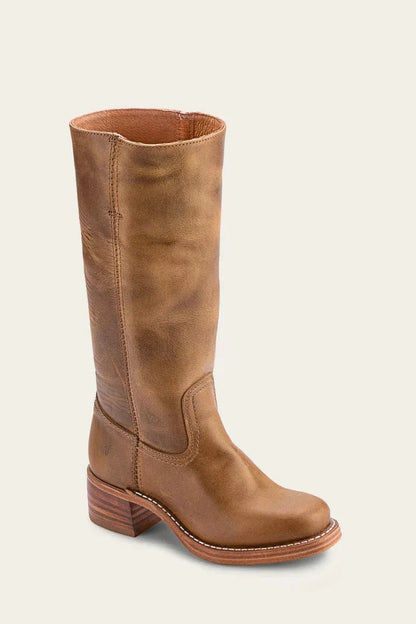 Women's Casual Vintage Boots with Block Heel