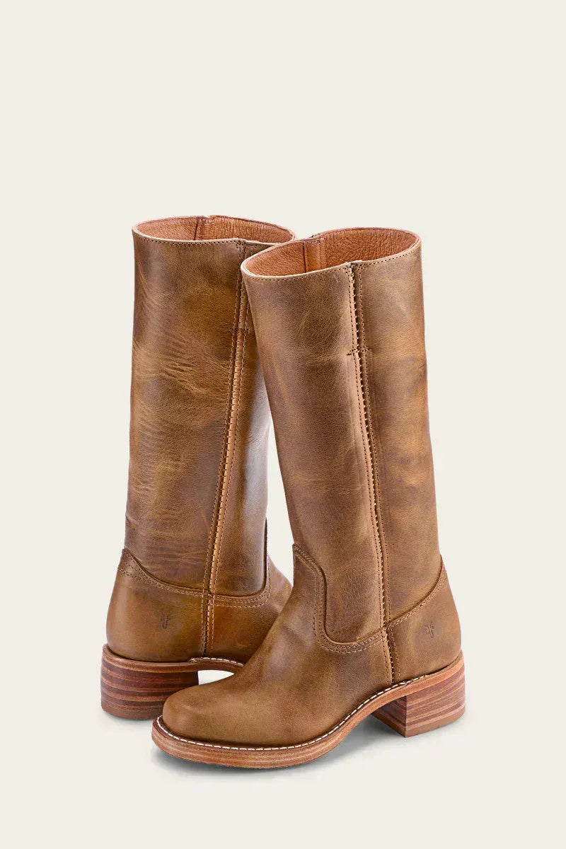 Women's Casual Vintage Boots with Block Heel