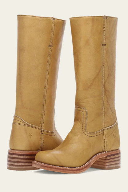 Women's Casual Vintage Boots with Block Heel