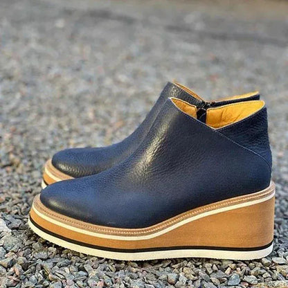 Women's Casual Wedge Boots with Platform
