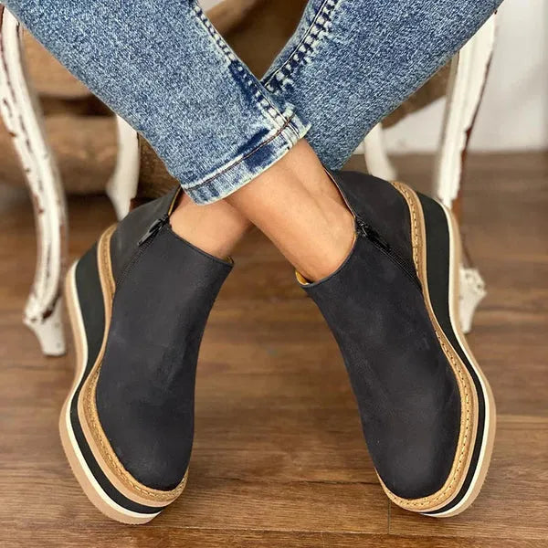 Women's Casual Wedge Boots with Platform