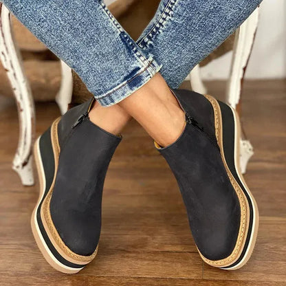 Women's Casual Wedge Boots with Platform