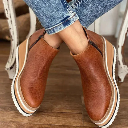 Women's Casual Wedge Boots with Platform