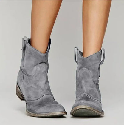 Women's Comfy Ankle Boots with Block Heel