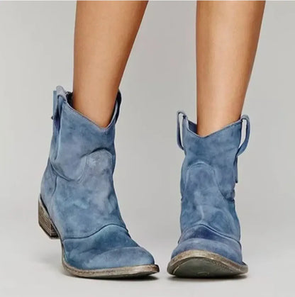 Women's Comfy Ankle Boots with Block Heel
