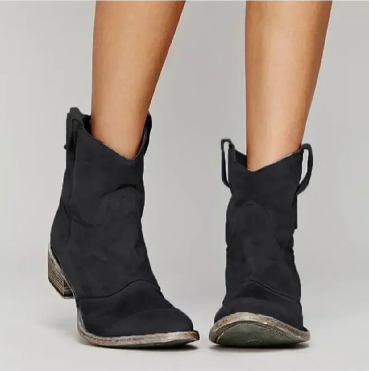 Women's Comfy Ankle Boots with Block Heel