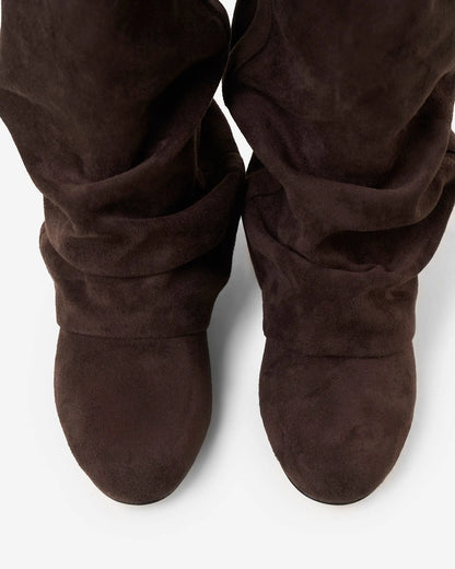 Women's Comfy Knee High Boots with Wide Calf