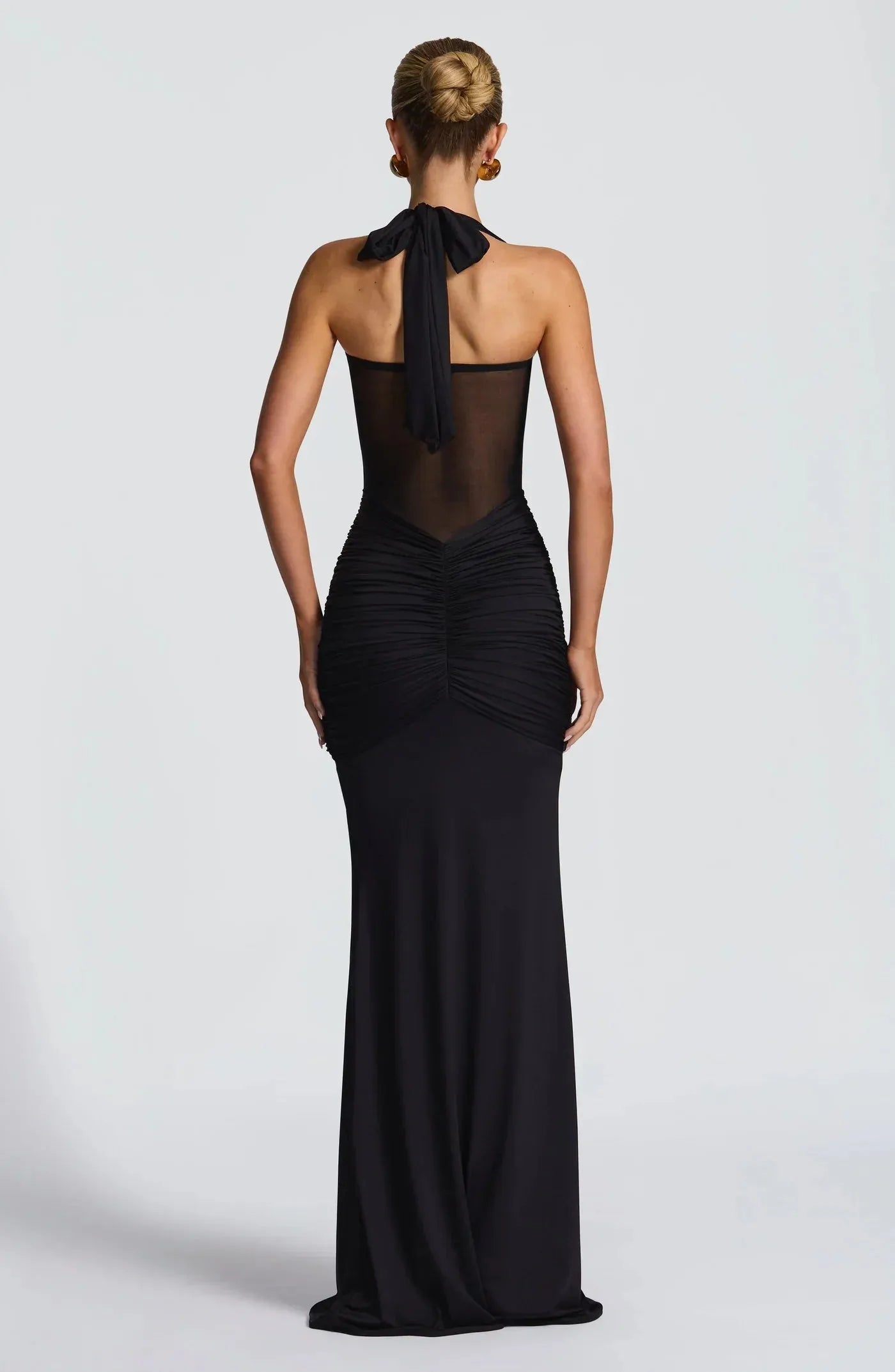Women's Elegant Bodycon Maxi Wedding Guest Dress with Sweetheart Neckline