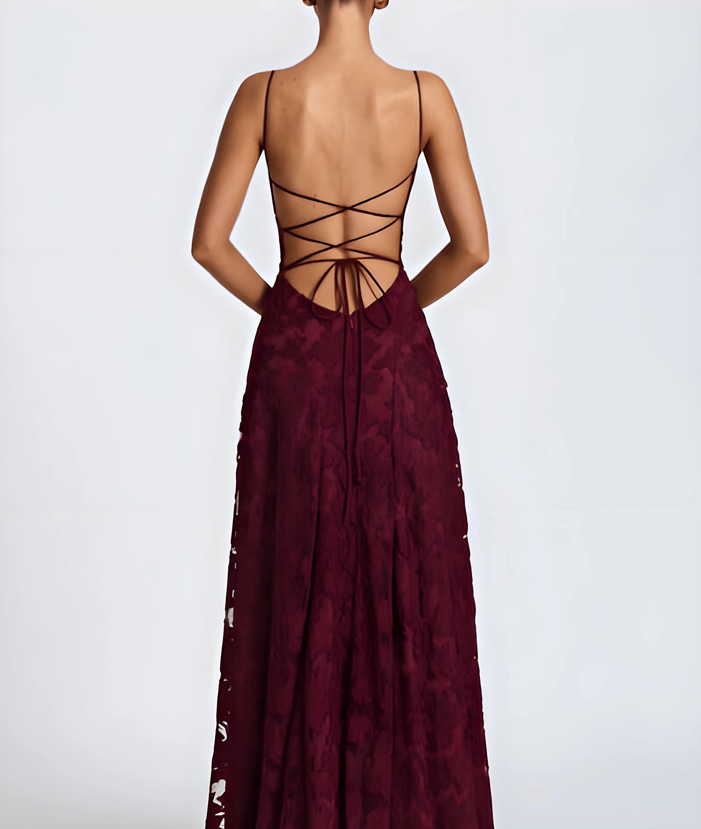 Women's Floral Sleeveless Maxi Wedding Guest Dress with Square Neck