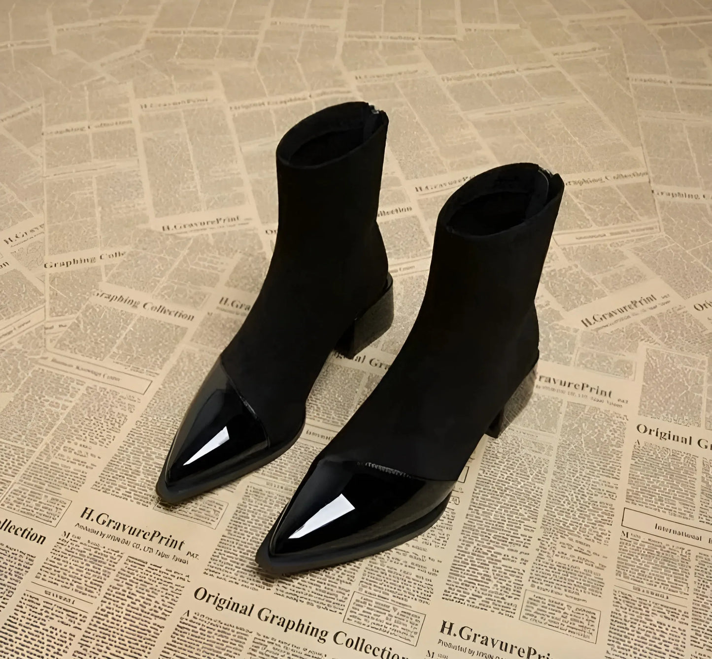 Women's Formal Stylish Boots with Block Heel