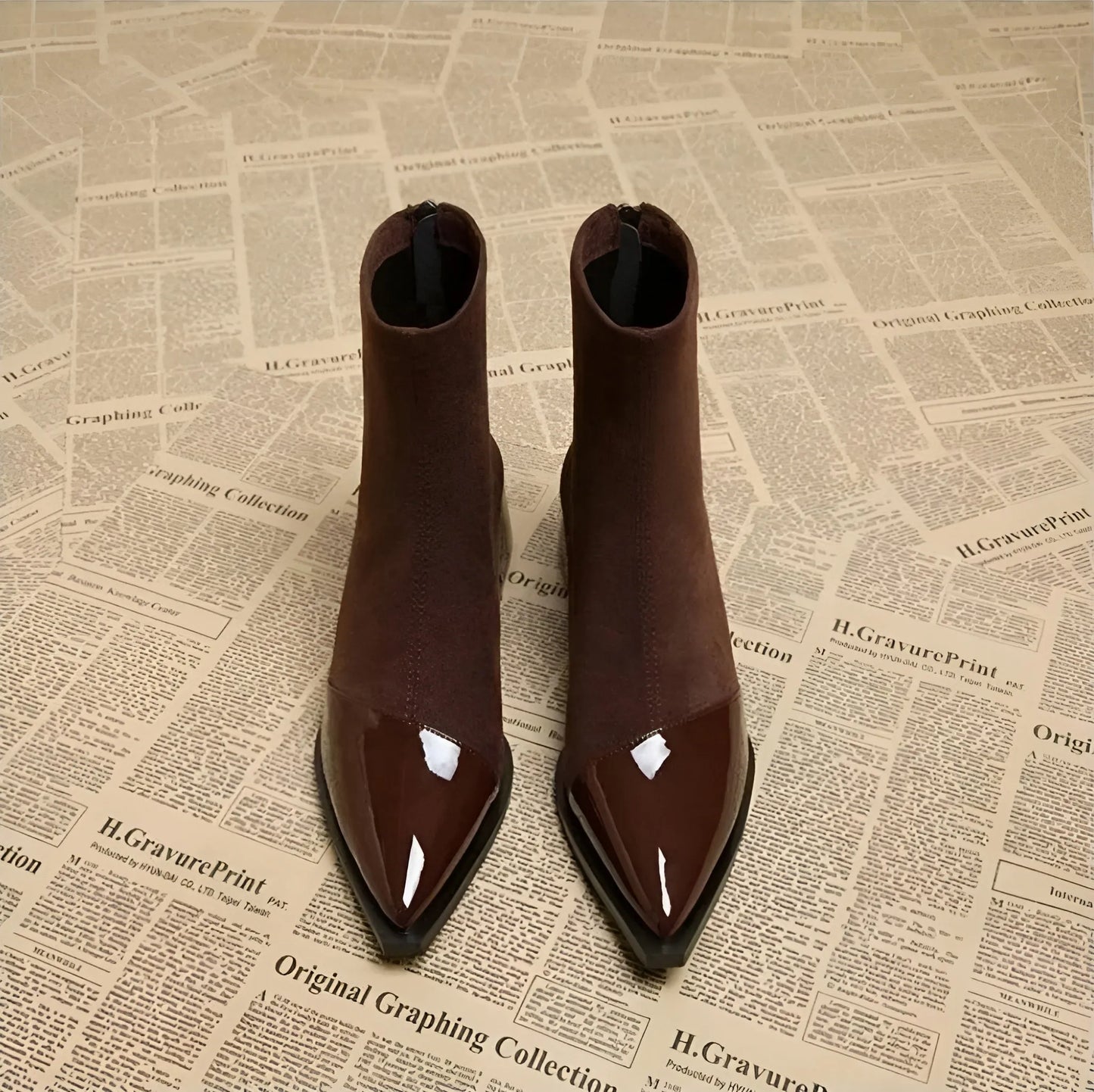 Women's Formal Stylish Boots with Block Heel