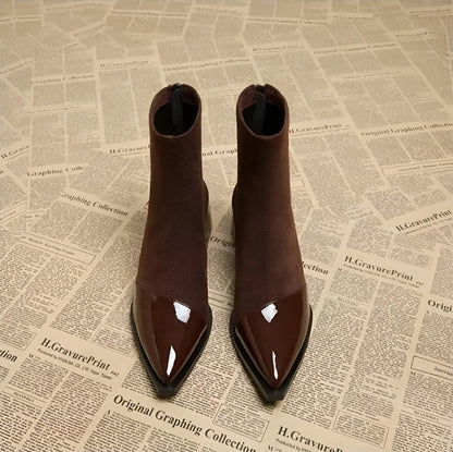 Women's Formal Stylish Boots with Block Heel