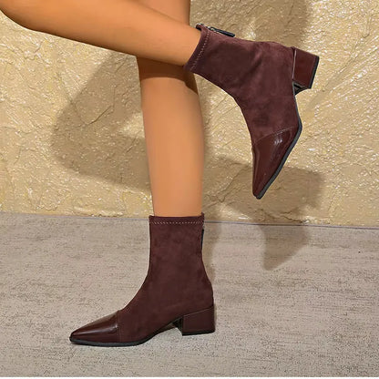 Women's Formal Stylish Boots with Block Heel