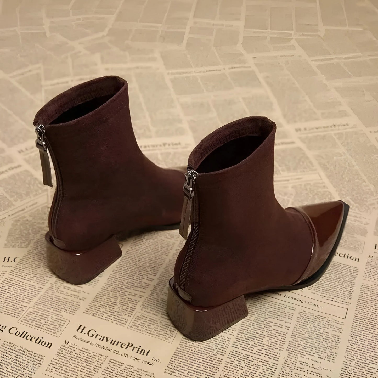 Women's Formal Stylish Boots with Block Heel