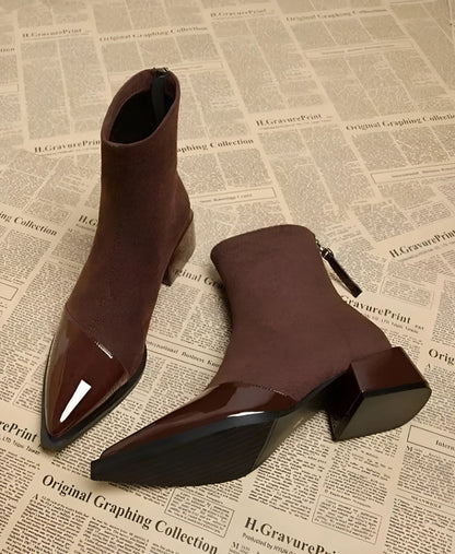 Women's Formal Stylish Boots with Block Heel