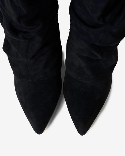 Women's Knee High Slouch Boots with Buckle