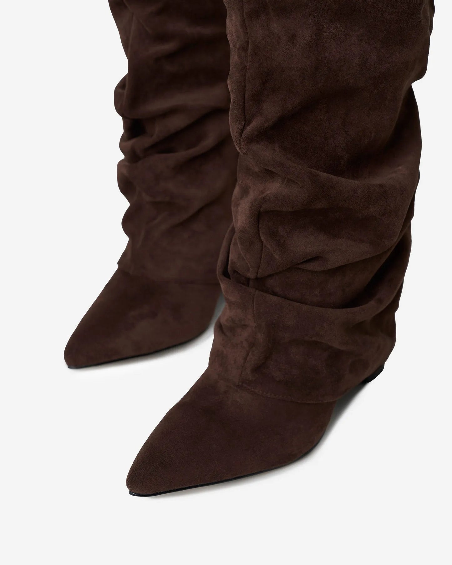 Women's Knee High Slouch Boots with Buckle