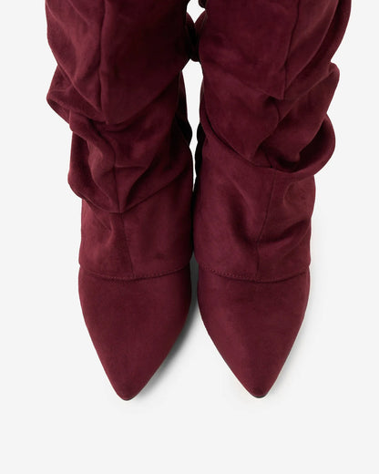 Women's Knee High Slouch Boots with Buckle