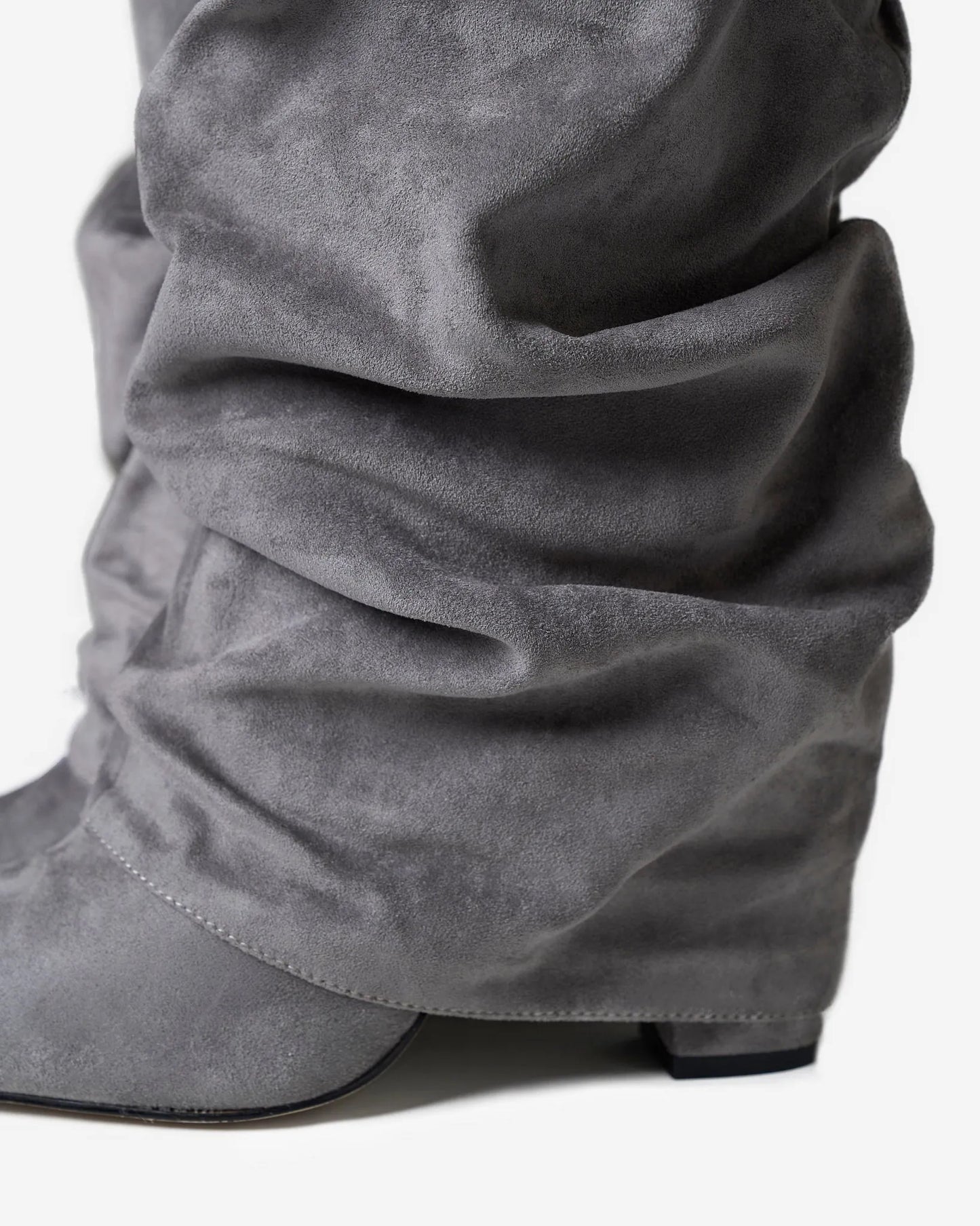 Women's Knee High Slouch Boots with Buckle