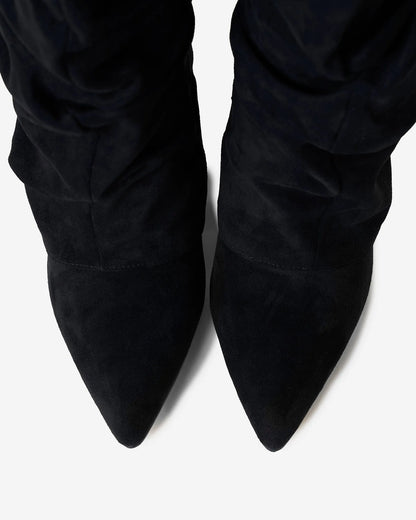 Women's Knee High Slouchy Boots with Hidden Heel