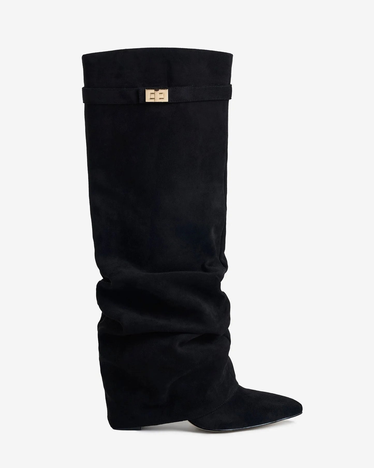 Women's Knee High Slouchy Boots with Hidden Heel