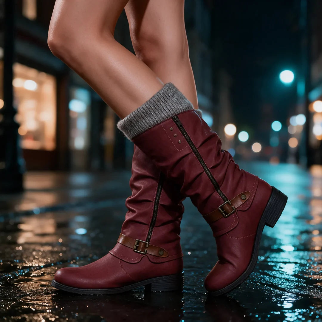 Women's Knee High Snow Boots with Fur Lined