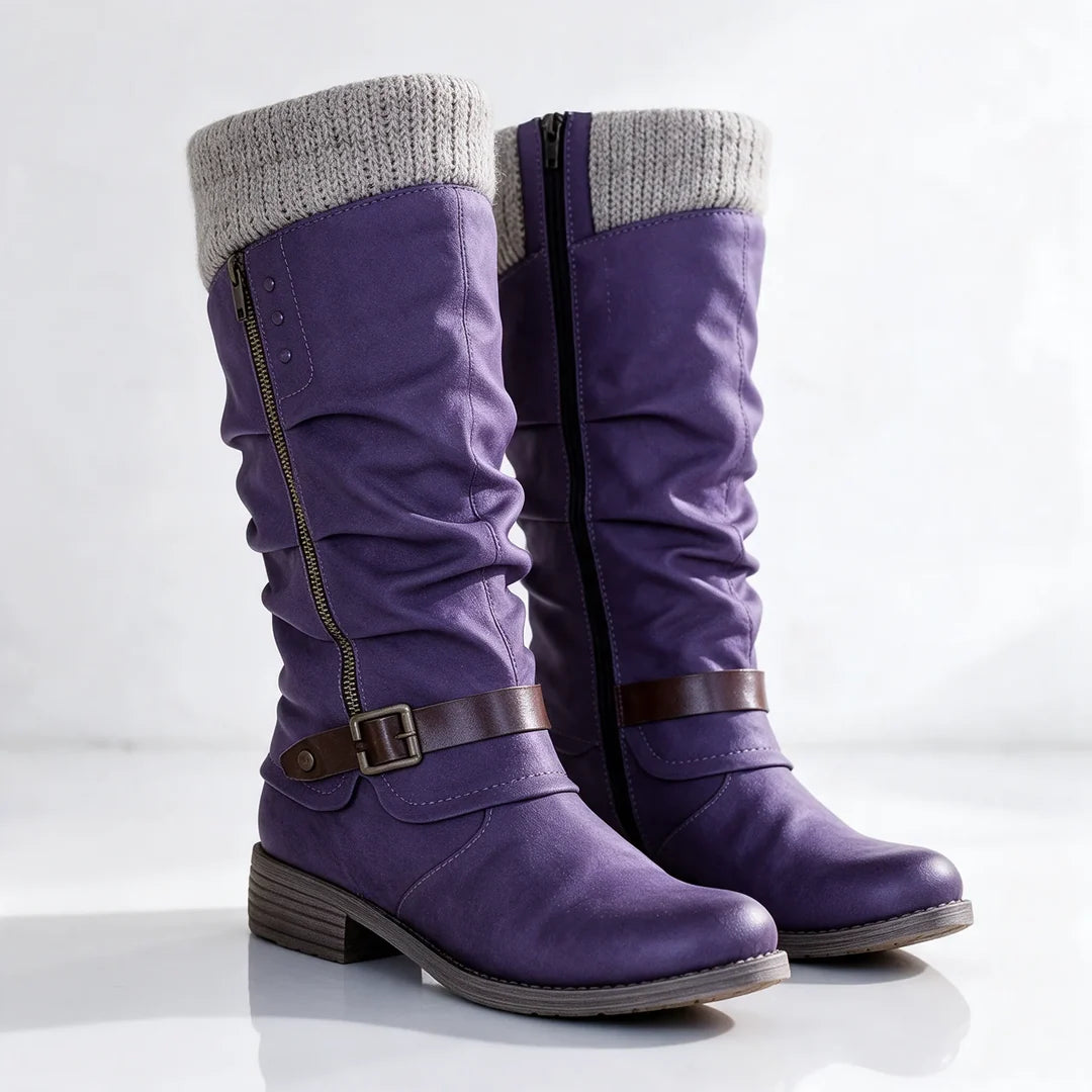 Women's Knee High Snow Boots with Fur Lined
