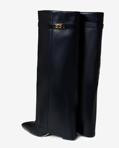 Women's Knee High Stylish Boots with Heeled Design