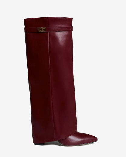 Women's Knee High Stylish Boots with Heeled Design