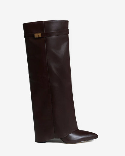Women's Knee High Stylish Boots with Heeled Design
