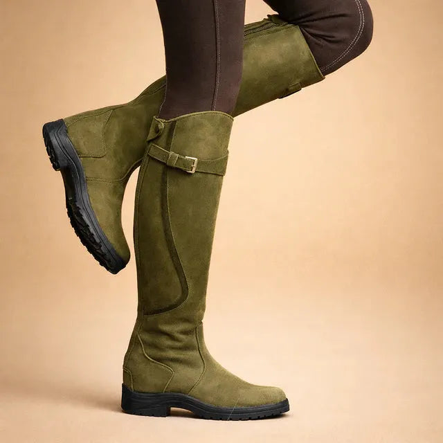 Women's Knee High Stylish Boots with Low Heel