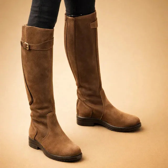 Women's Knee High Stylish Boots with Low Heel