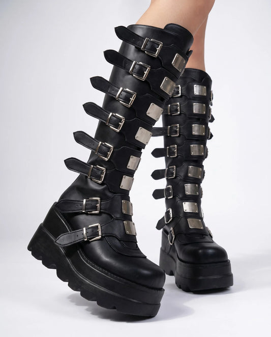 Women's Knee High Stylish Boots with Platform