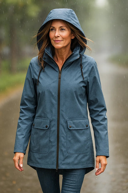 Women’s Lightweight Casual Waterproof Jacket with Hood
