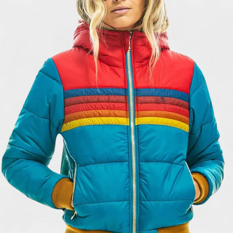 Women’s Lightweight Padded Puffer Jacket with Zip-Up
