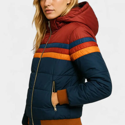 Women’s Lightweight Padded Puffer Jacket with Zip-Up