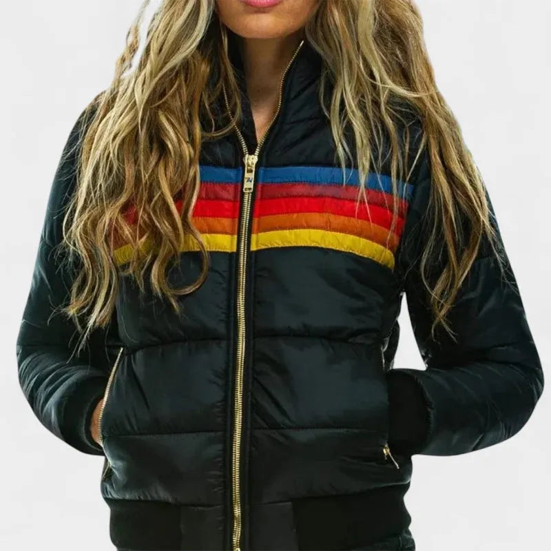 Women’s Lightweight Padded Puffer Jacket with Zip-Up