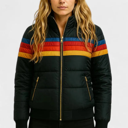Women’s Lightweight Padded Puffer Jacket with Zip-Up